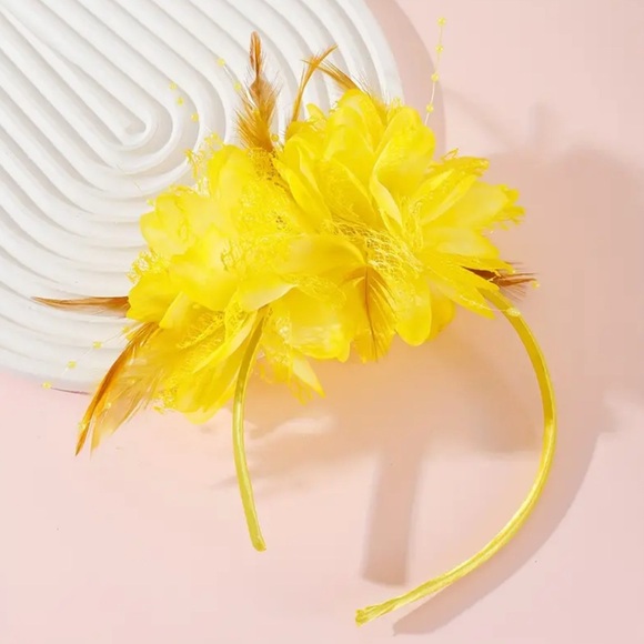Passion of Essence Accessories - Sunshine Radiance Fascinator Headband – Yellow